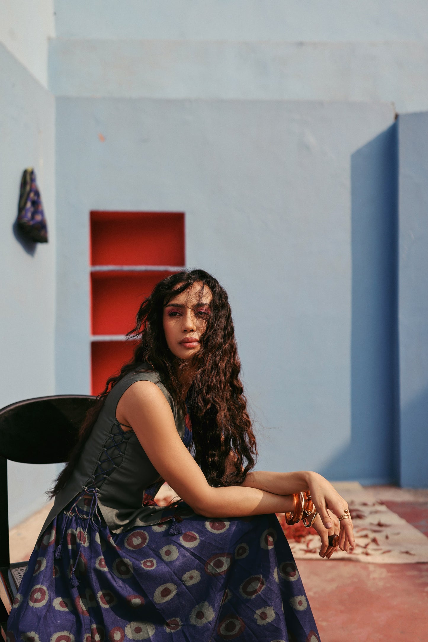 Boho Blue Skirt