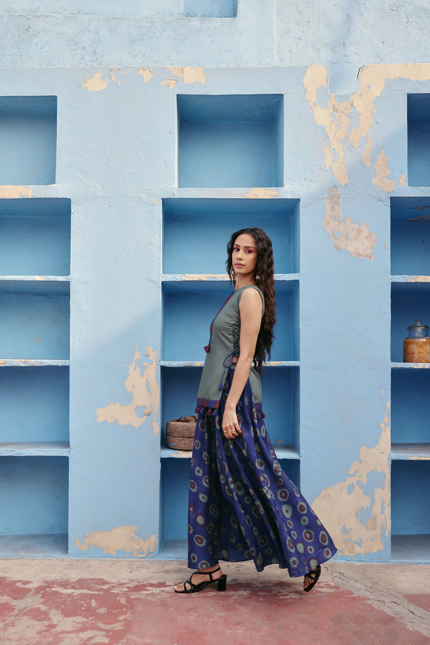 Boho Blue Top