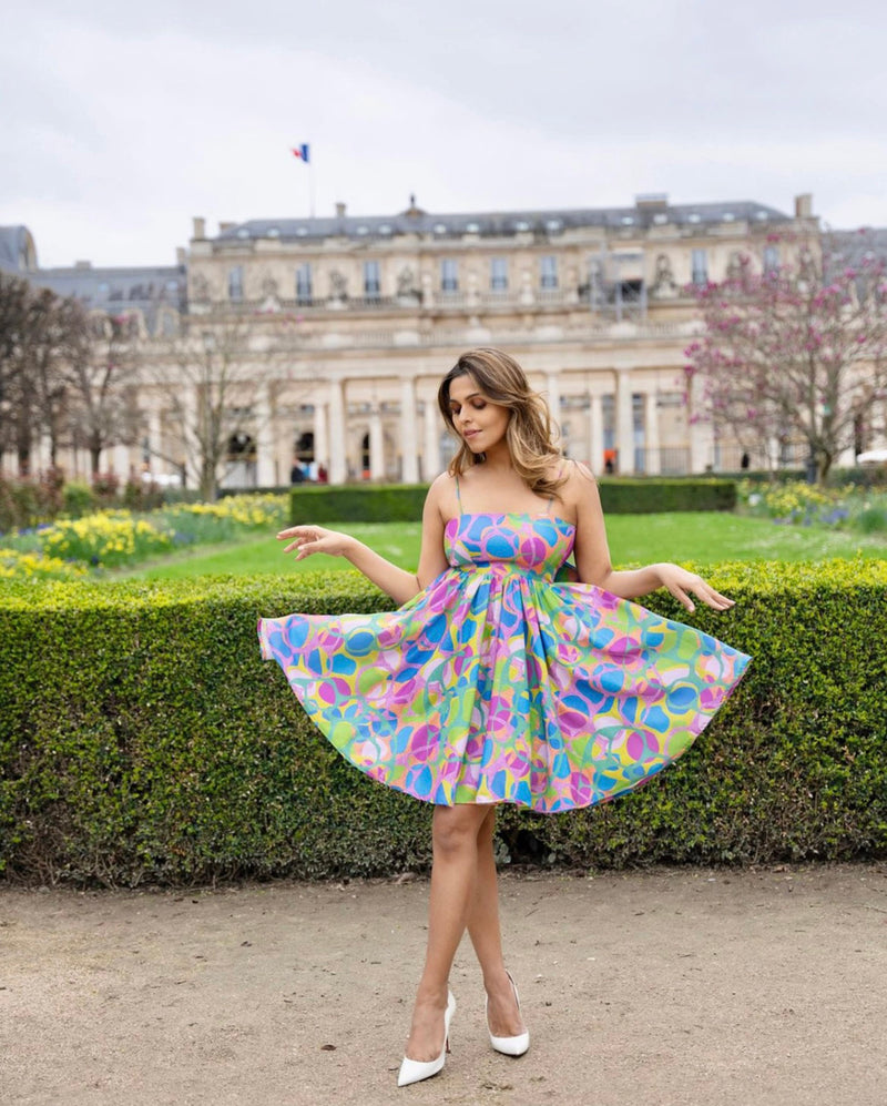 TINA KAKKAD in Bubble Gum Dress